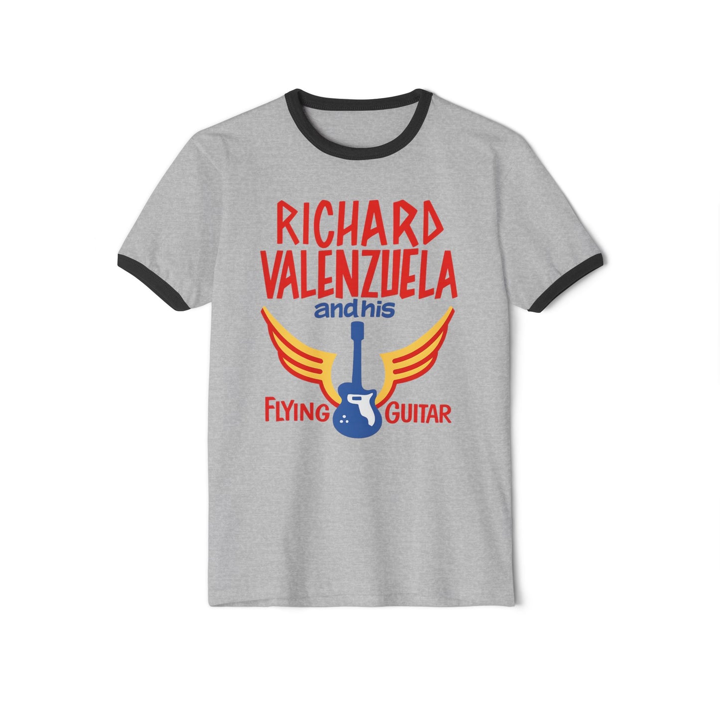 Vintage Richard Valenzuela Flying Guitar T-Shirt - 1950s Rebel Tee - Chicano Culture Shirt