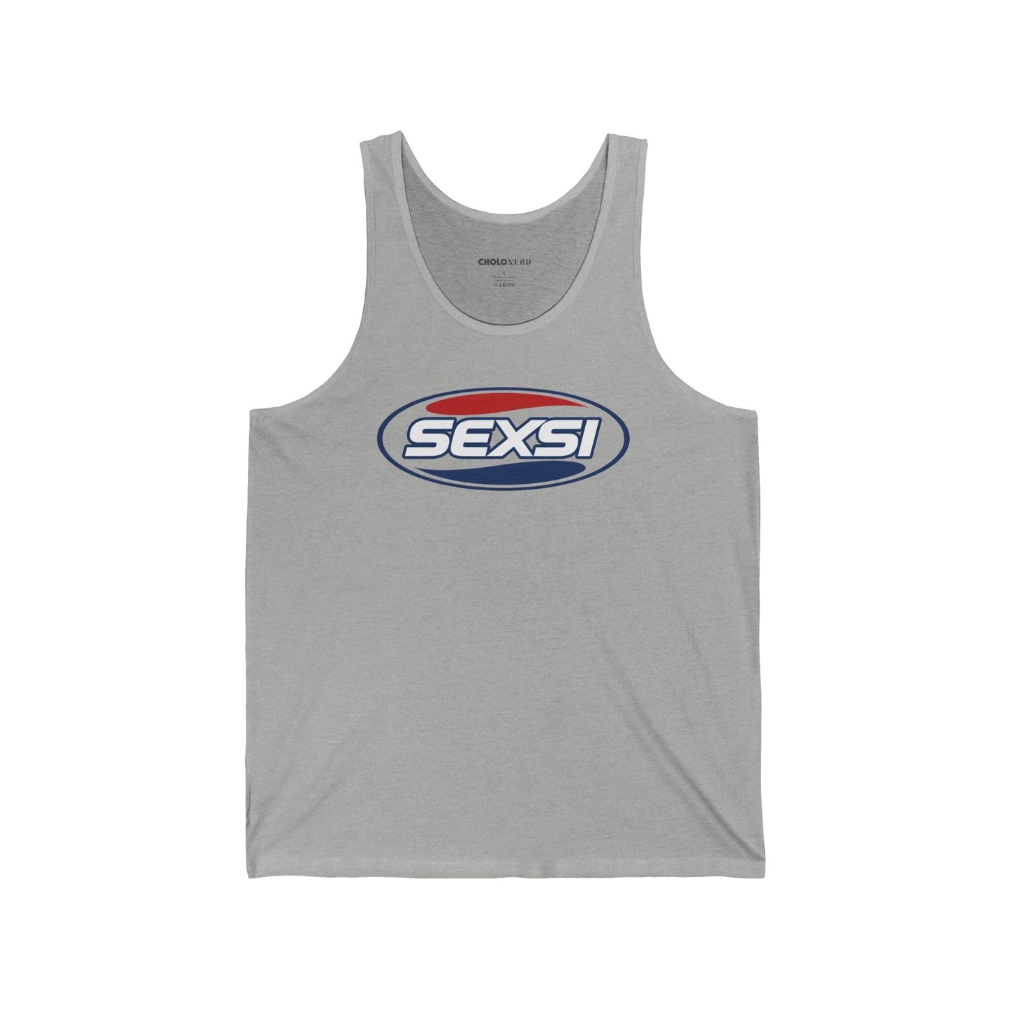 SEXSI Unisex Tank Top | 2000s Pepsi Parody Shirt | Britney Spears Inspired Unisex Tank | Y2K Pop Culture Graphic