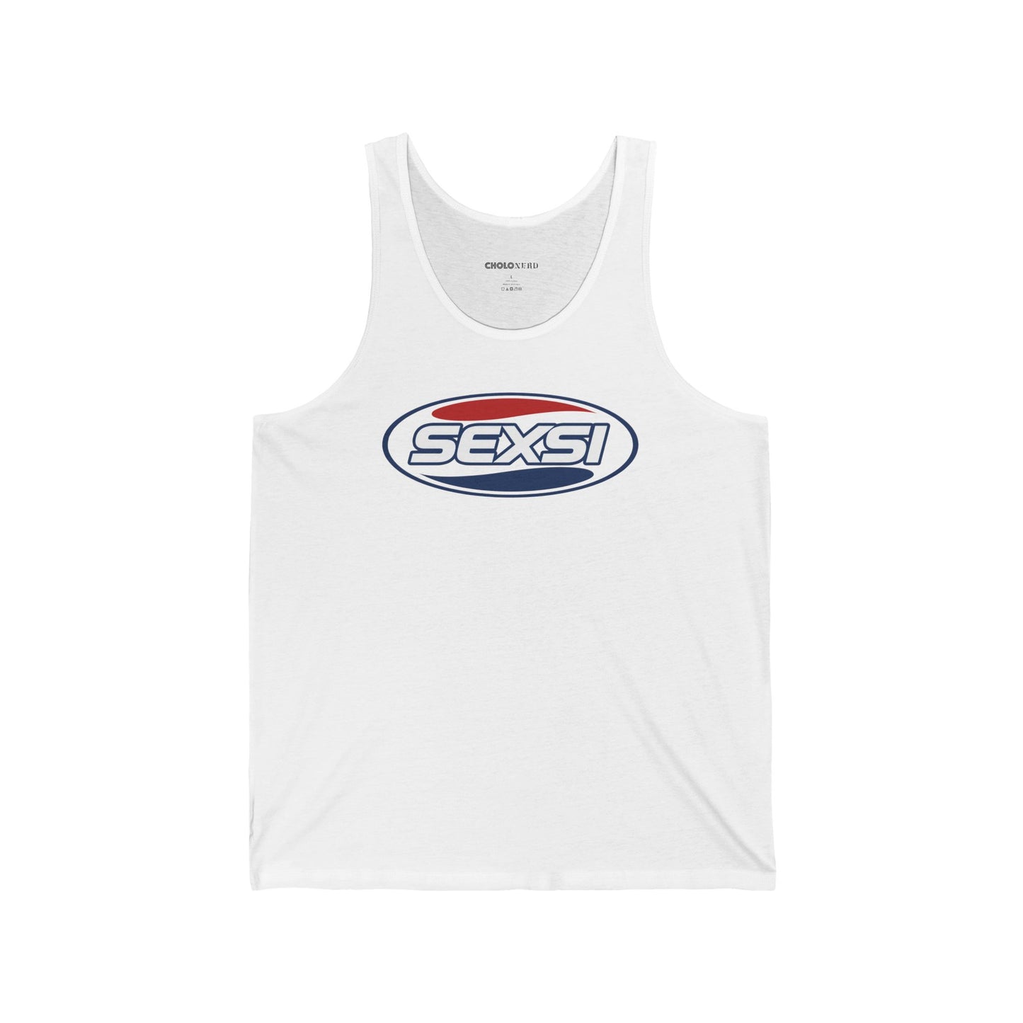 SEXSI Unisex Tank Top | 2000s Pepsi Parody Shirt | Britney Spears Inspired Unisex Tank | Y2K Pop Culture Graphic