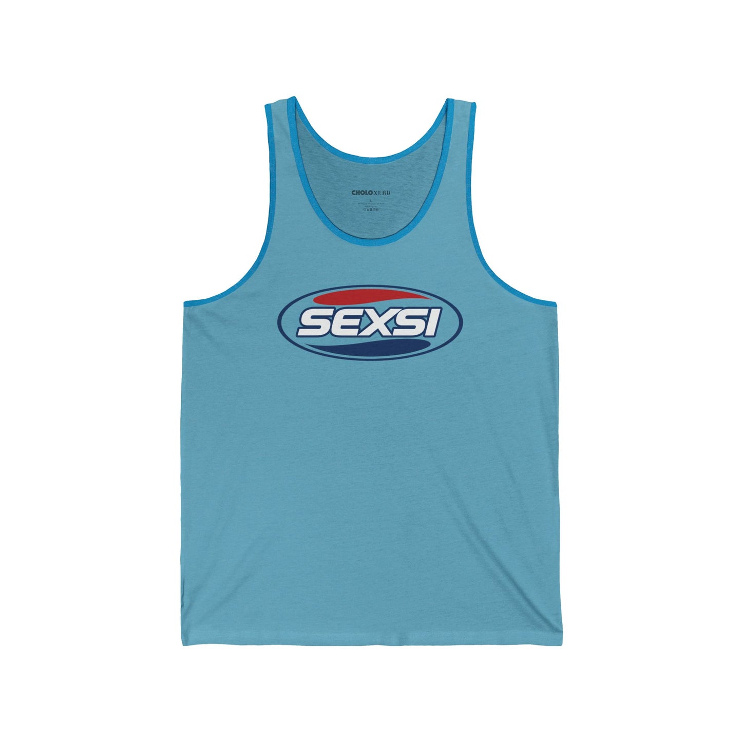 SEXSI Unisex Tank Top | 2000s Pepsi Parody Shirt | Britney Spears Inspired Unisex Tank | Y2K Pop Culture Graphic