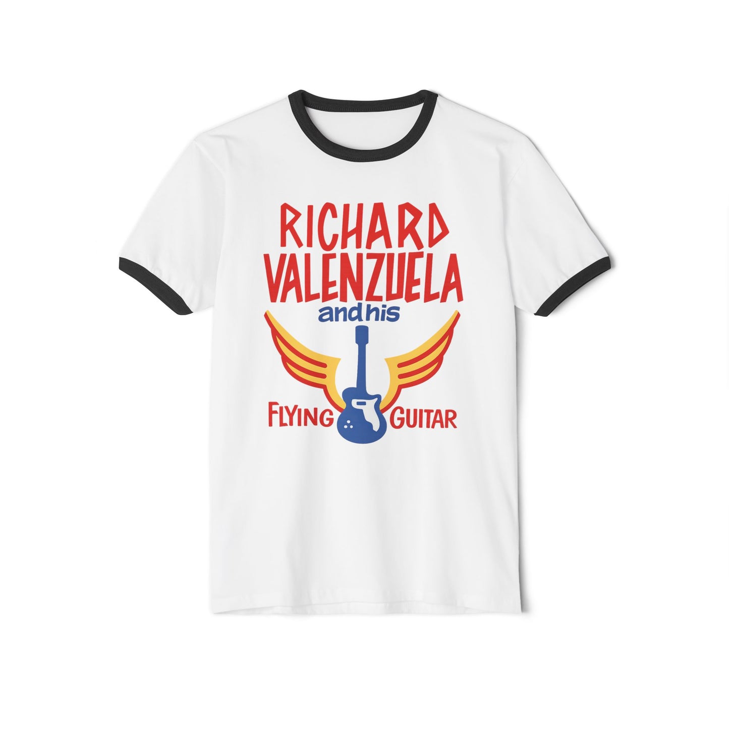 Vintage Richard Valenzuela Flying Guitar T-Shirt - 1950s Rebel Tee - Chicano Culture Shirt