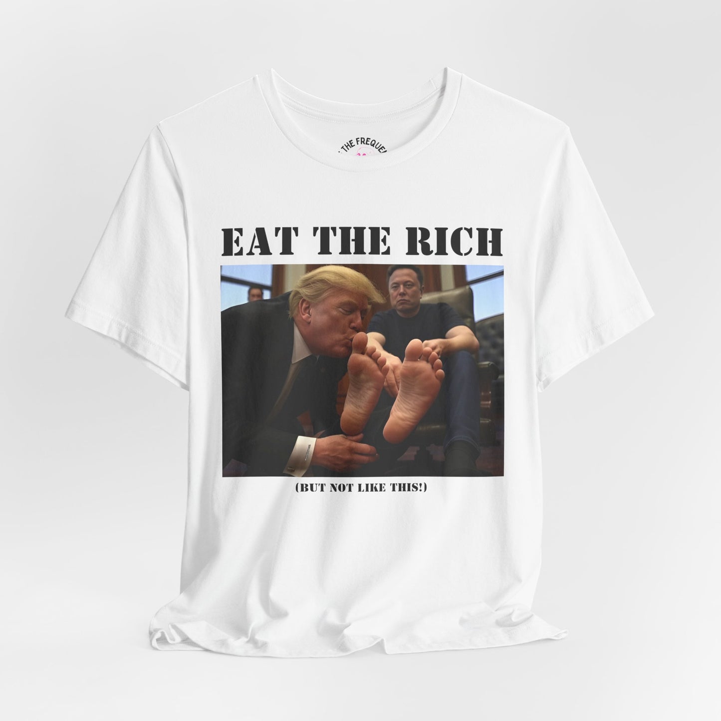Eat the Rich Political Satire T-Shirt by Off The Frequency