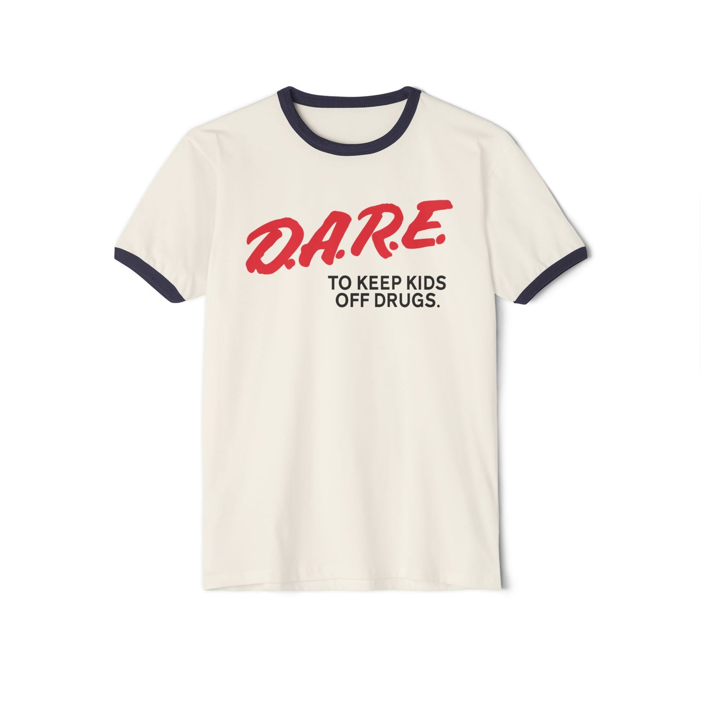 Retro D.A.R.E. Ringer Tee, Vintage 90s DARE Keep Kids Off Drugs Tee