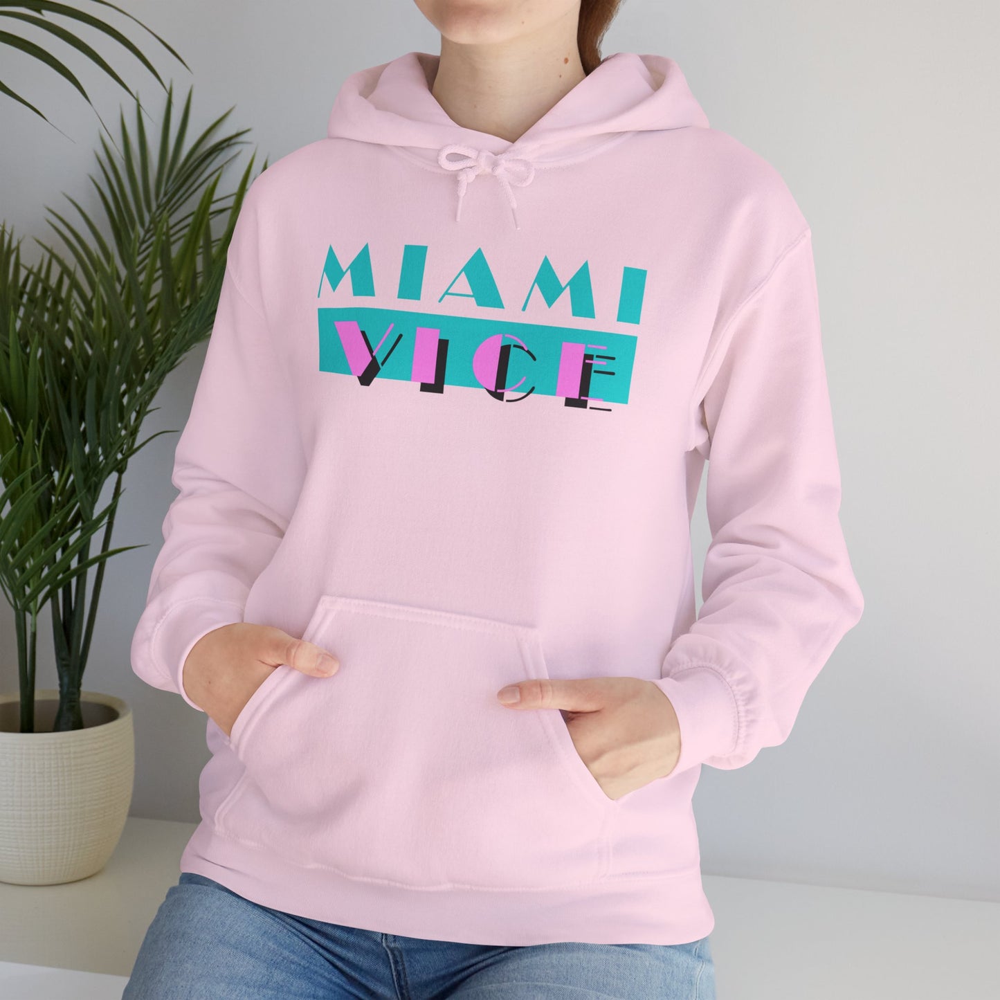 Miami Vice Unisex Hoodie, Retro 80s Style Pullover