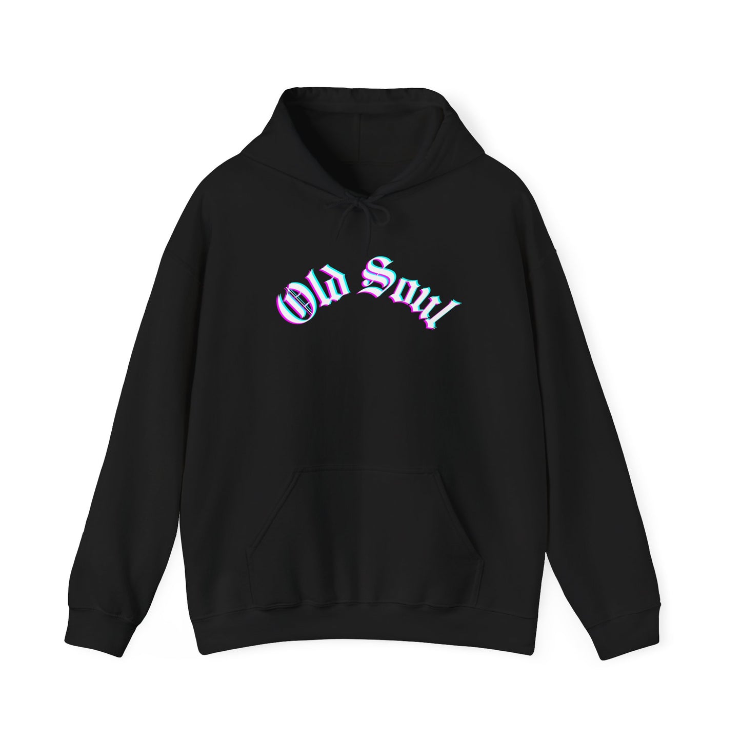 Old Soul Neon Glitch Unisex Hoodie by CHOLONERD