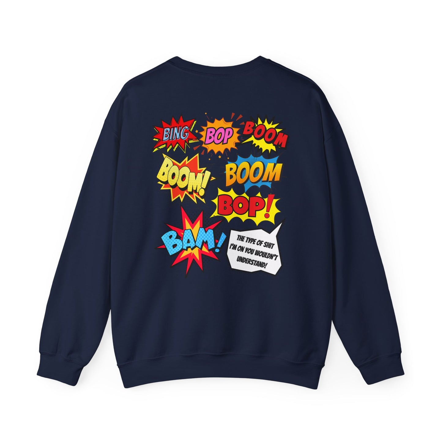 Peekaboo Crewneck Sweatshirt – Kendrick Lamar-Inspired | Comic Book Lyric Graphic