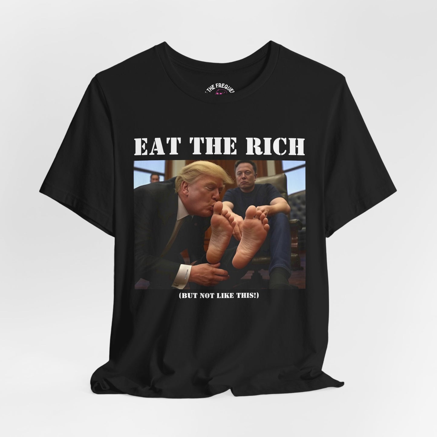 Eat the Rich Political Satire T-Shirt by Off The Frequency