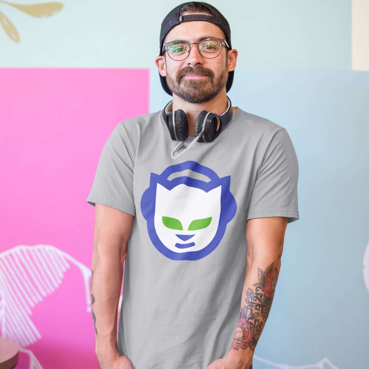 T-shirt à manches courtes musique rétro vintage Napster - France T-shirt à manches courtes musique rétro vintage Napster - France
