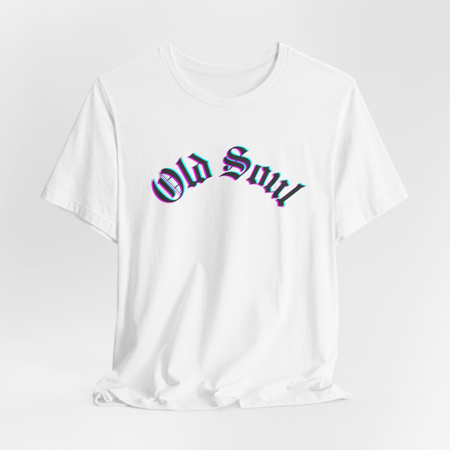 Old Soul Neon Glitch Unisex Soft Tee by CHOLONERD