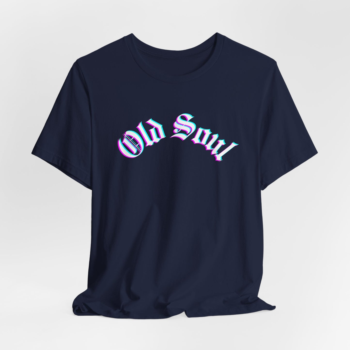 Old Soul Neon Glitch Unisex Soft Tee by CHOLONERD