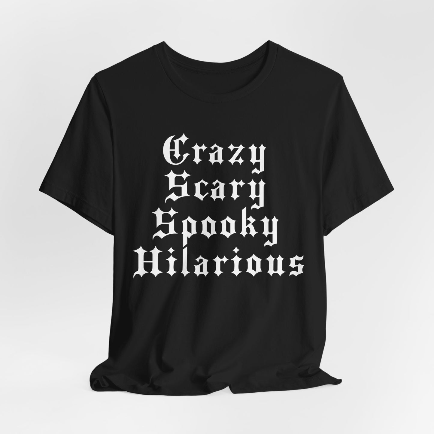 Crazy Scary Spooky Hilarious T-Shirt - TV Off GNX Kendrick Lamar-Inspired Unisex Soft Tee by CHOLONERD
