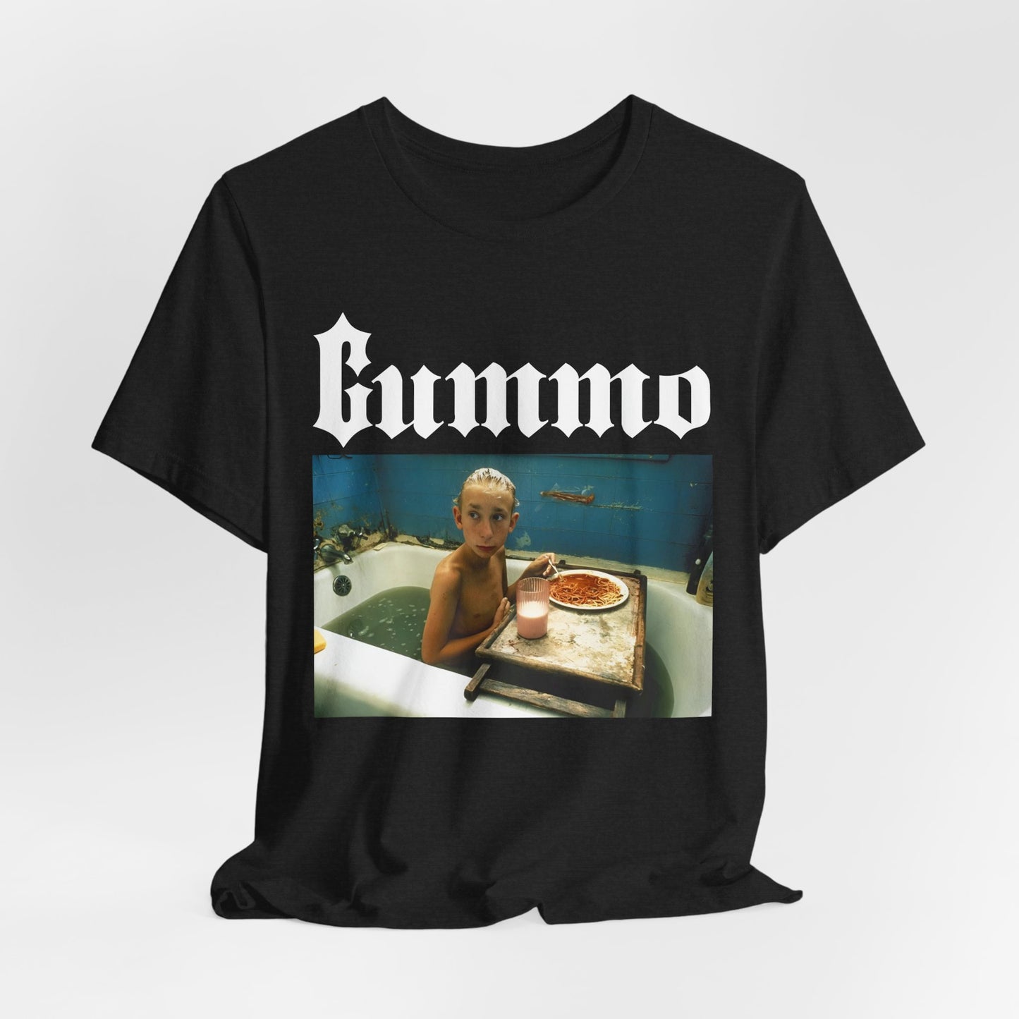 GUMMO Bathtub Spaghetti T-Shirt by CHOLONERD