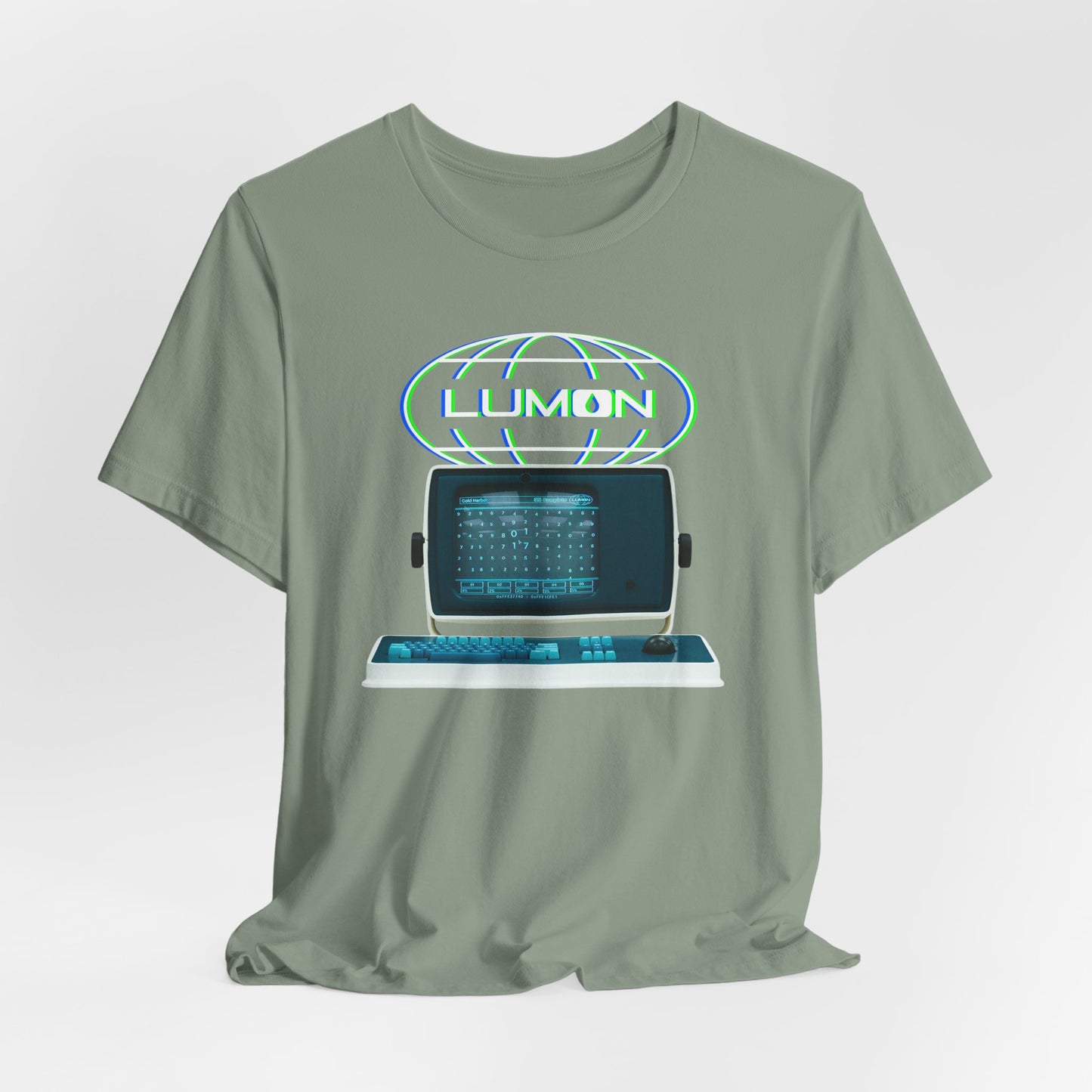 LUMON Glow Logo and Computer Graphic Tee by CHOLONERD