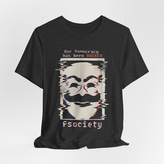Mr Robot fsociety Glitch Tee by CHOLONERD