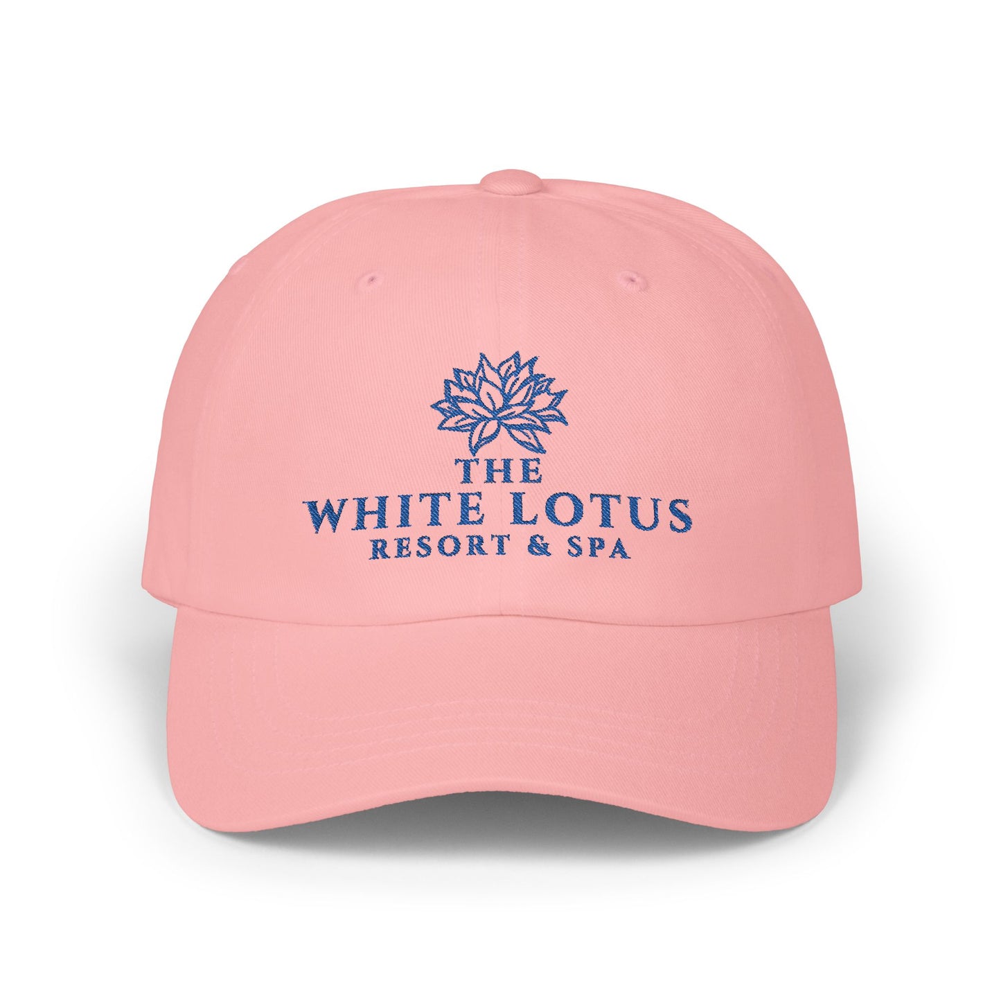 Embroidered White Lotus Baseball Cap
