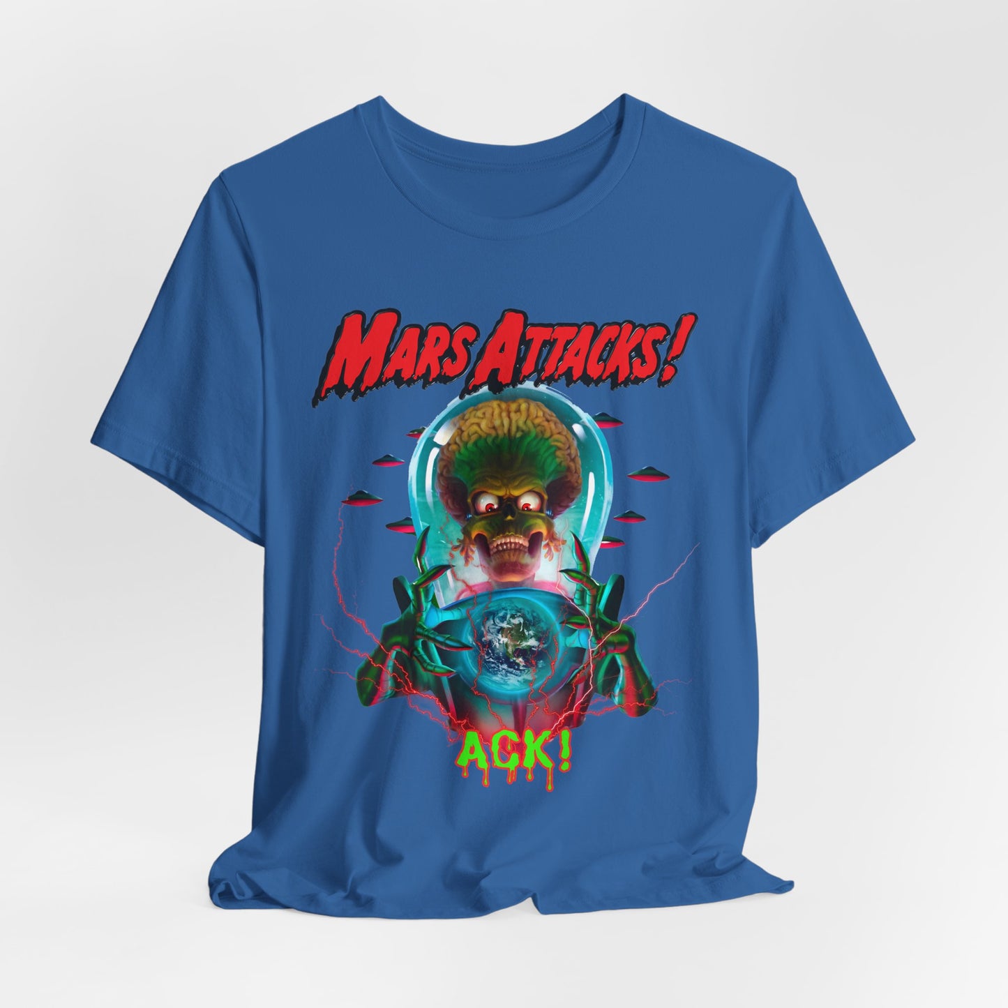 Mars Attacks! Graphic Tee - Fun Retro Alien Shirt, Casual Wear, Gift for Sci-Fi Fans, Pop Culture Apparel, Halloween Costume