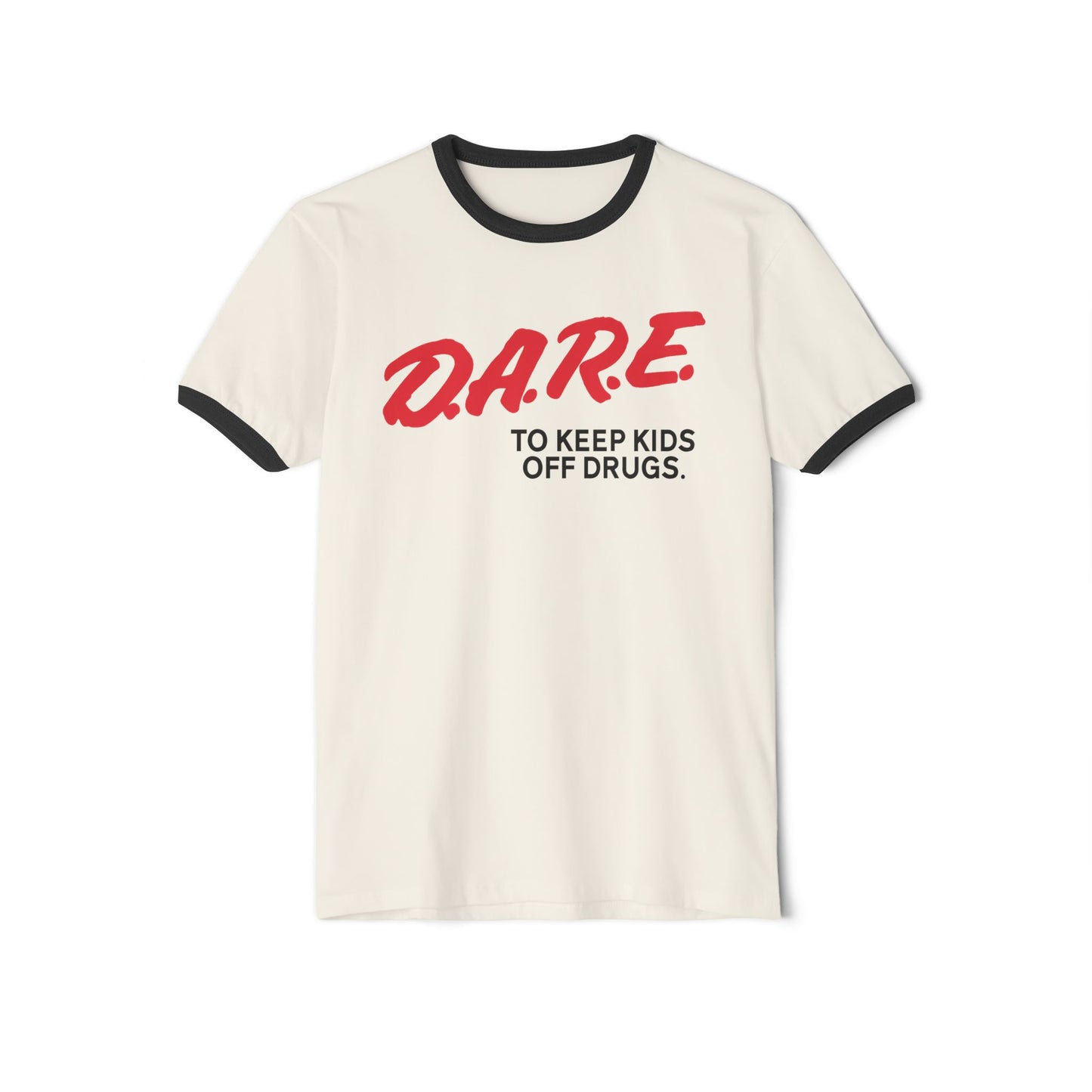 Retro D.A.R.E. Ringer Tee, Vintage 90s DARE Keep Kids Off Drugs Tee