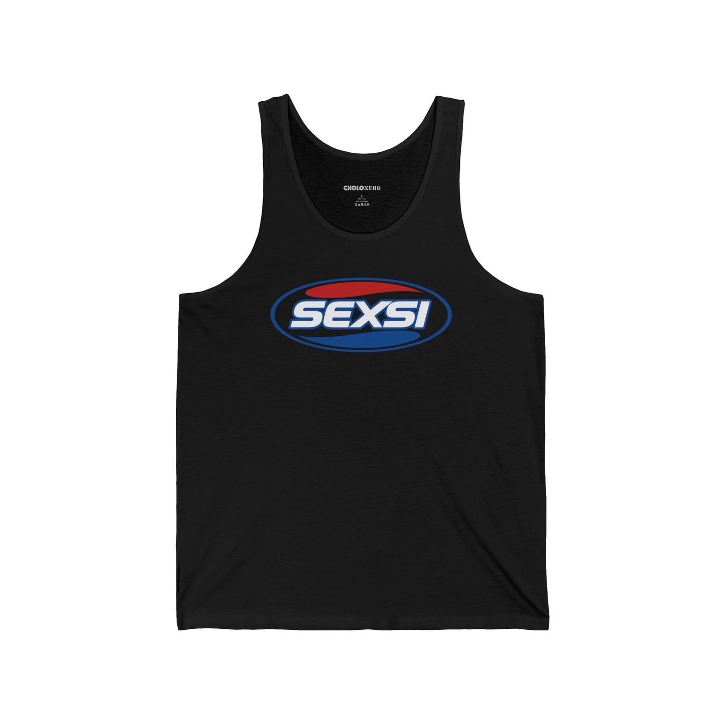 SEXSI Unisex Tank Top | 2000s Pepsi Parody Shirt | Britney Spears Inspired Unisex Tank | Y2K Pop Culture Graphic