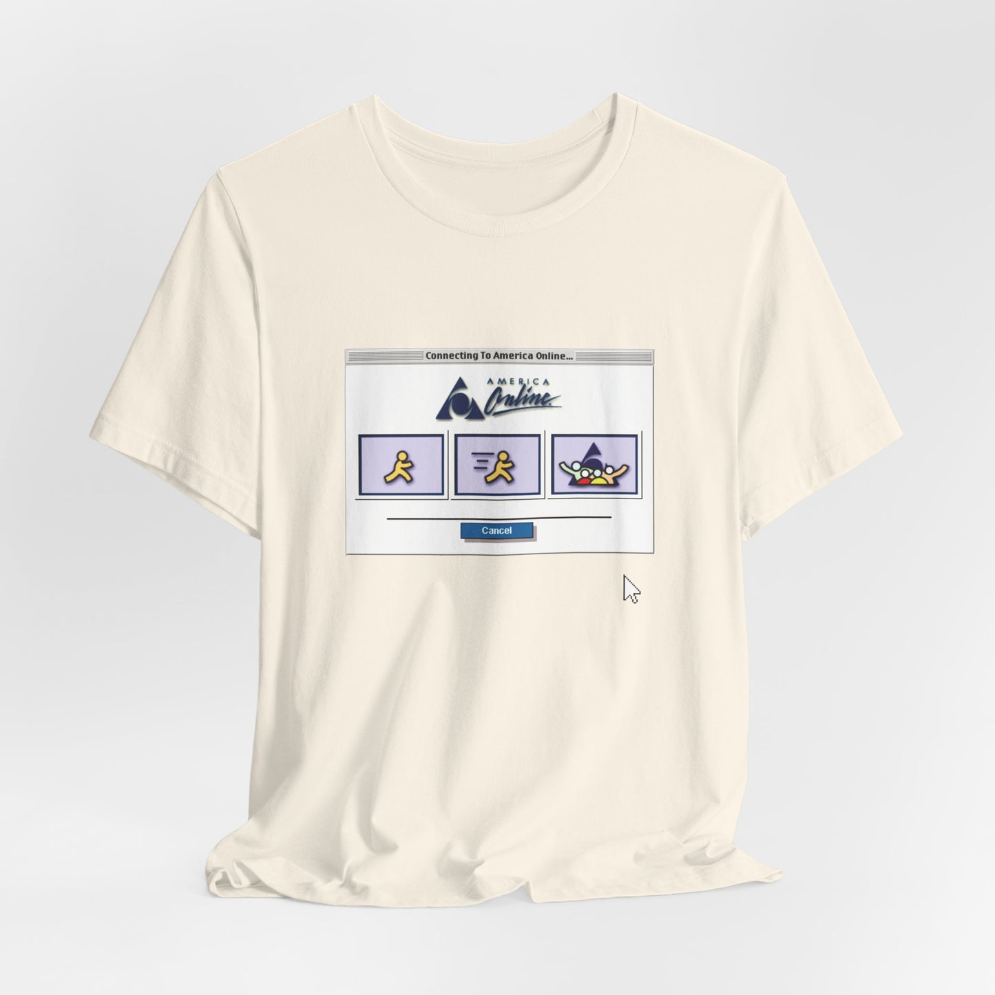 AOL Dial-Up Retro Tee - 90s Internet Nostalgia Shirt with Vintage Mouse Cursor