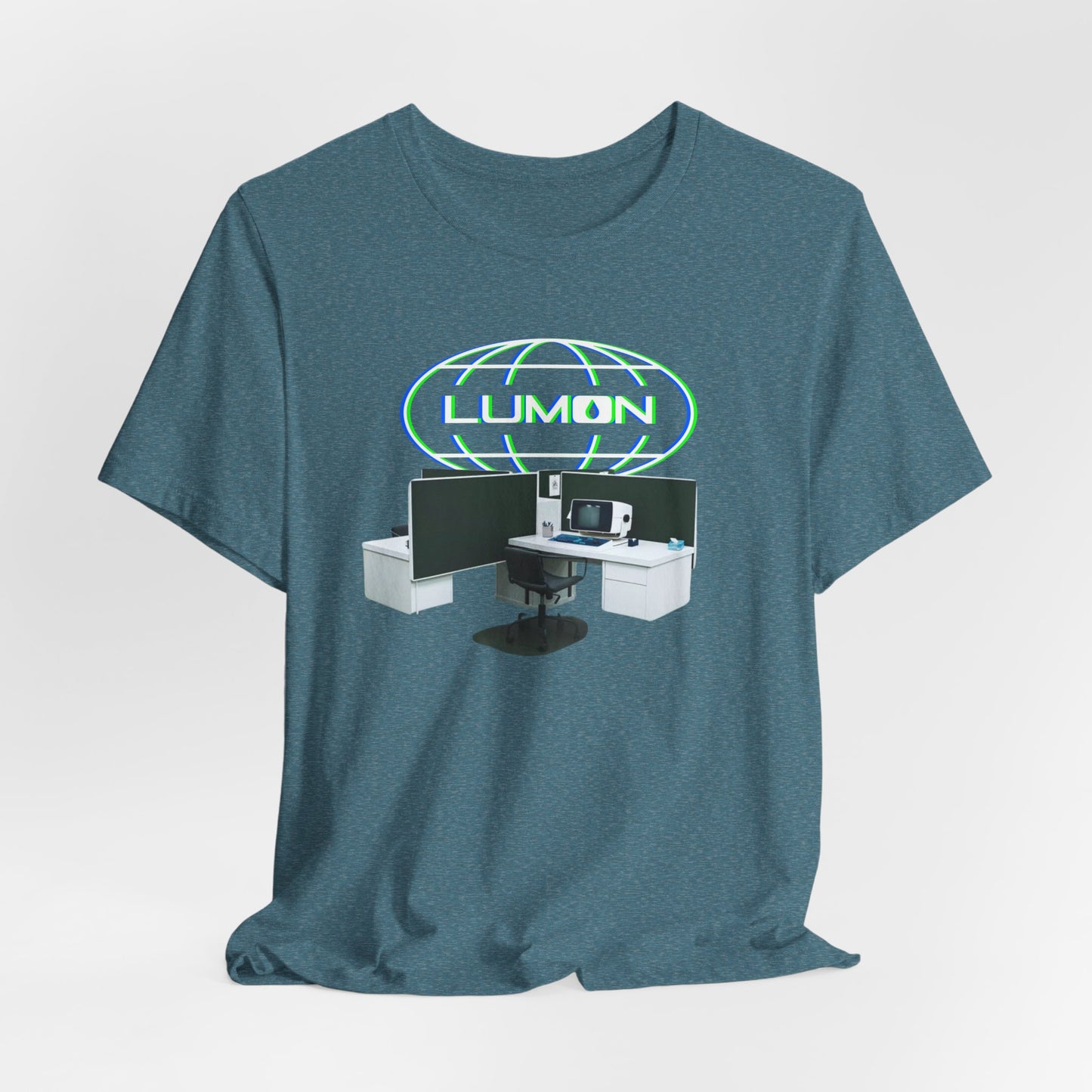 LUMON Glow Logo and Desks Graphic Tee by CHOLONERD
