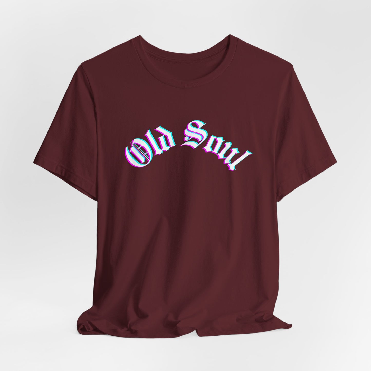 Old Soul Neon Glitch Unisex Soft Tee by CHOLONERD