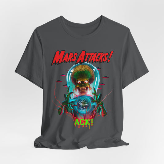 Mars Attacks! Graphic Tee - Fun Retro Alien Shirt, Casual Wear, Gift for Sci-Fi Fans, Pop Culture Apparel, Halloween Costume