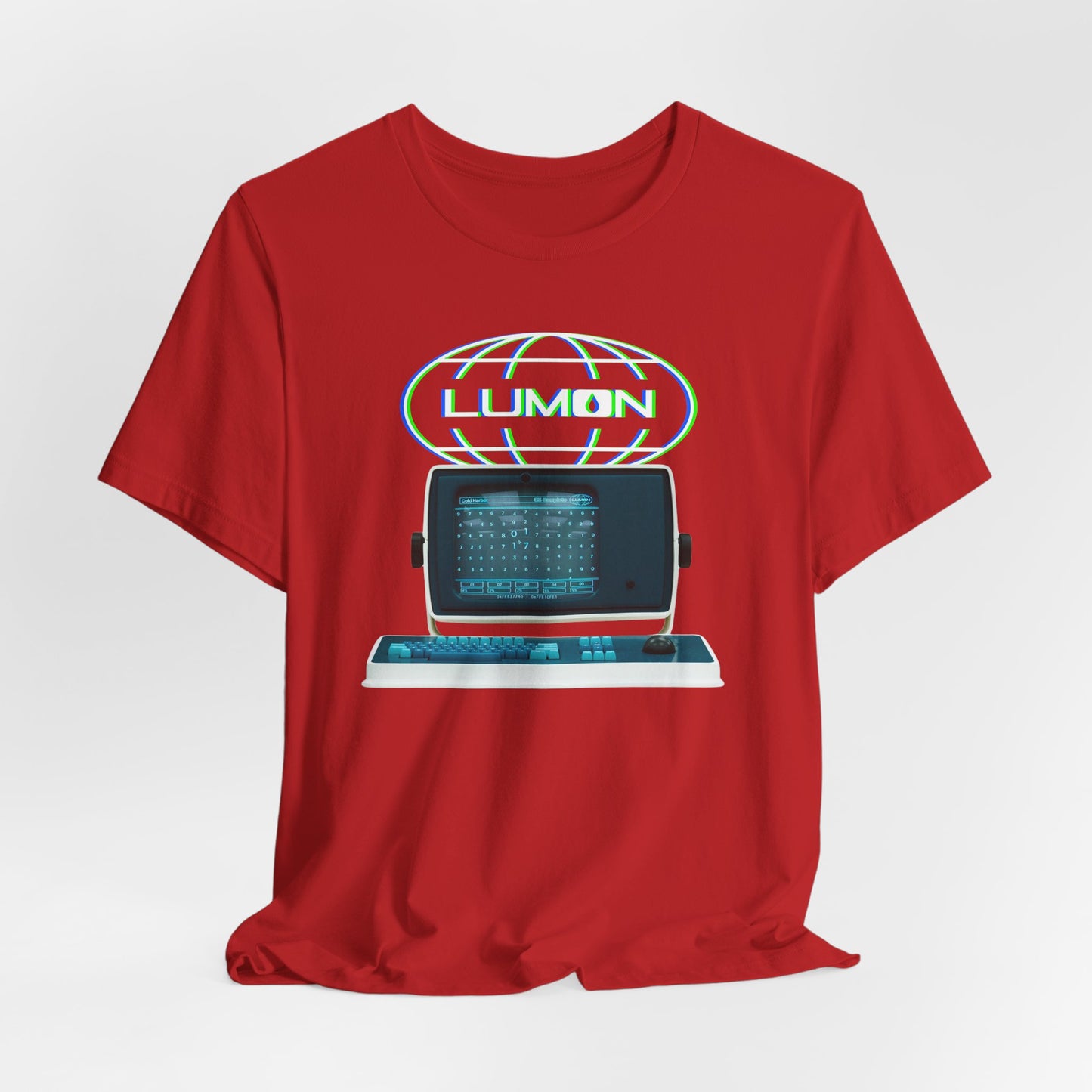 LUMON Glow Logo and Computer Graphic Tee by CHOLONERD