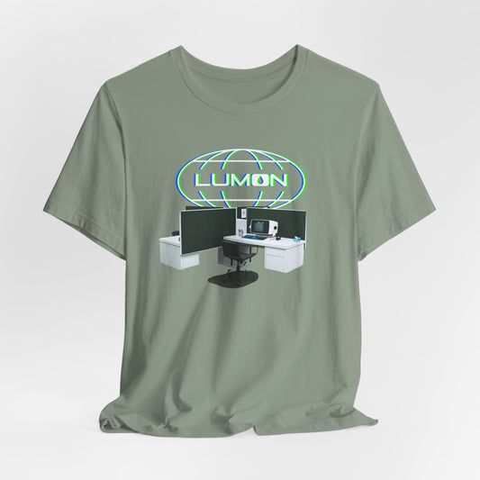 LUMON Glow Logo and Desks Graphic Tee by CHOLONERD