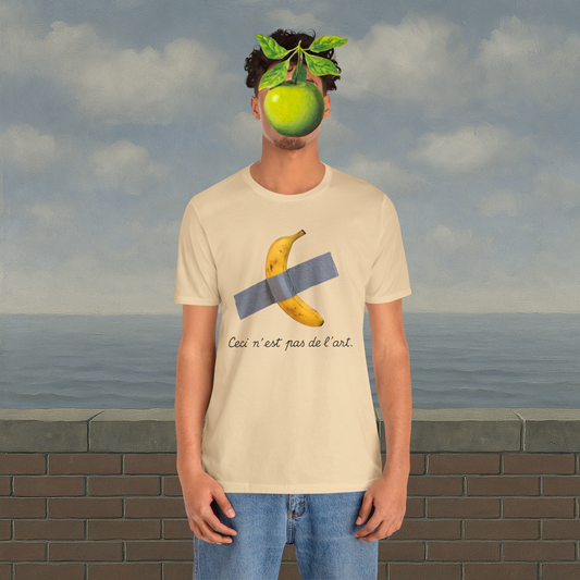 The Treachery of Images Parody Tee, Magritte & Banana Duct Tape Design by Off The Frequency