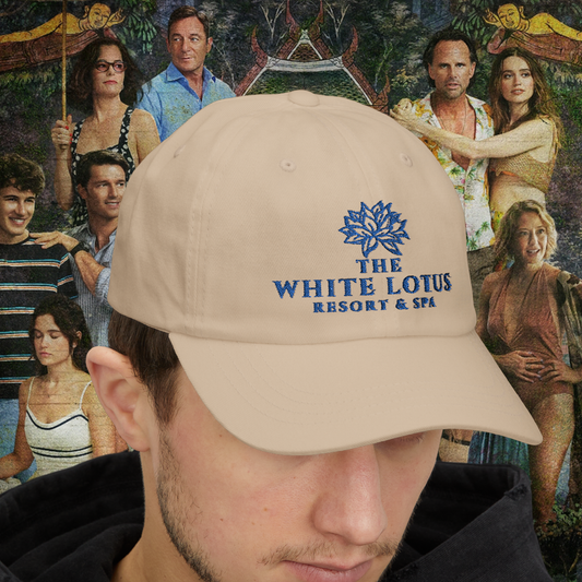 Embroidered White Lotus Baseball Cap