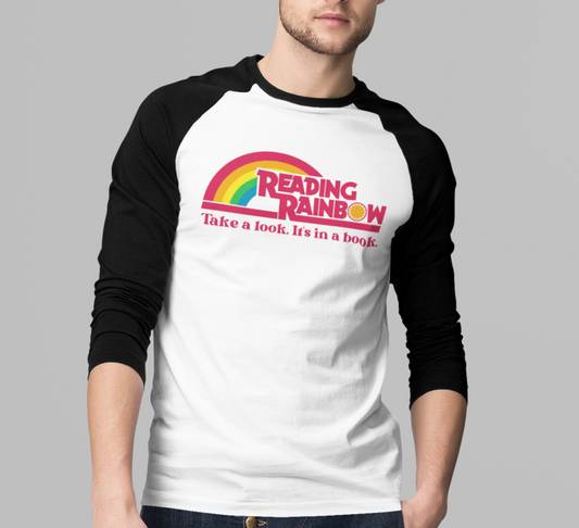 Vintage Reading Rainbow 3/4 Sleeve Baseball Shirt