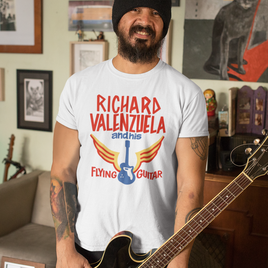 Richard Valenzuela Flying Guitar T-Shirt - 1950s Vintage Cut Rebel Tee