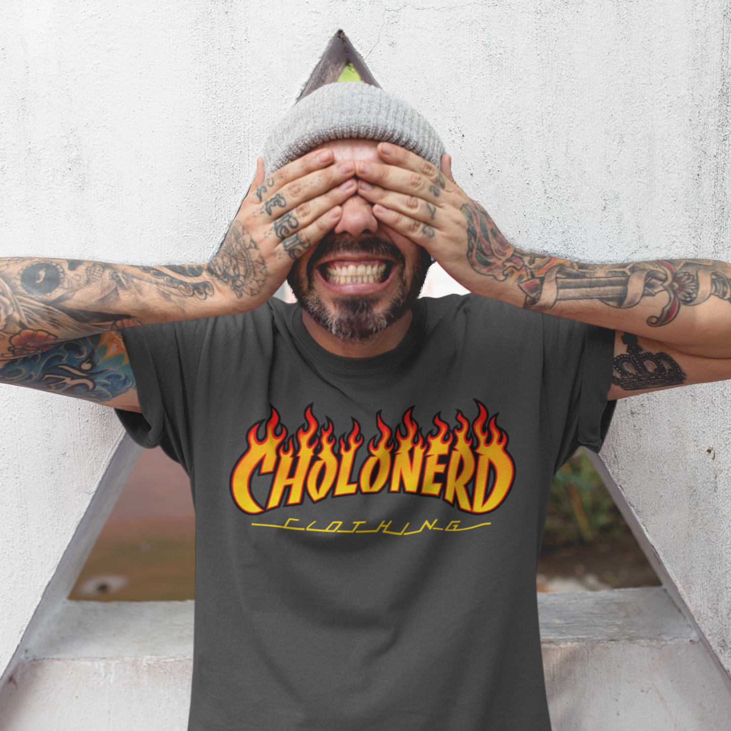 CHOLONERD Flame Logo Heavyweight T-Shirt