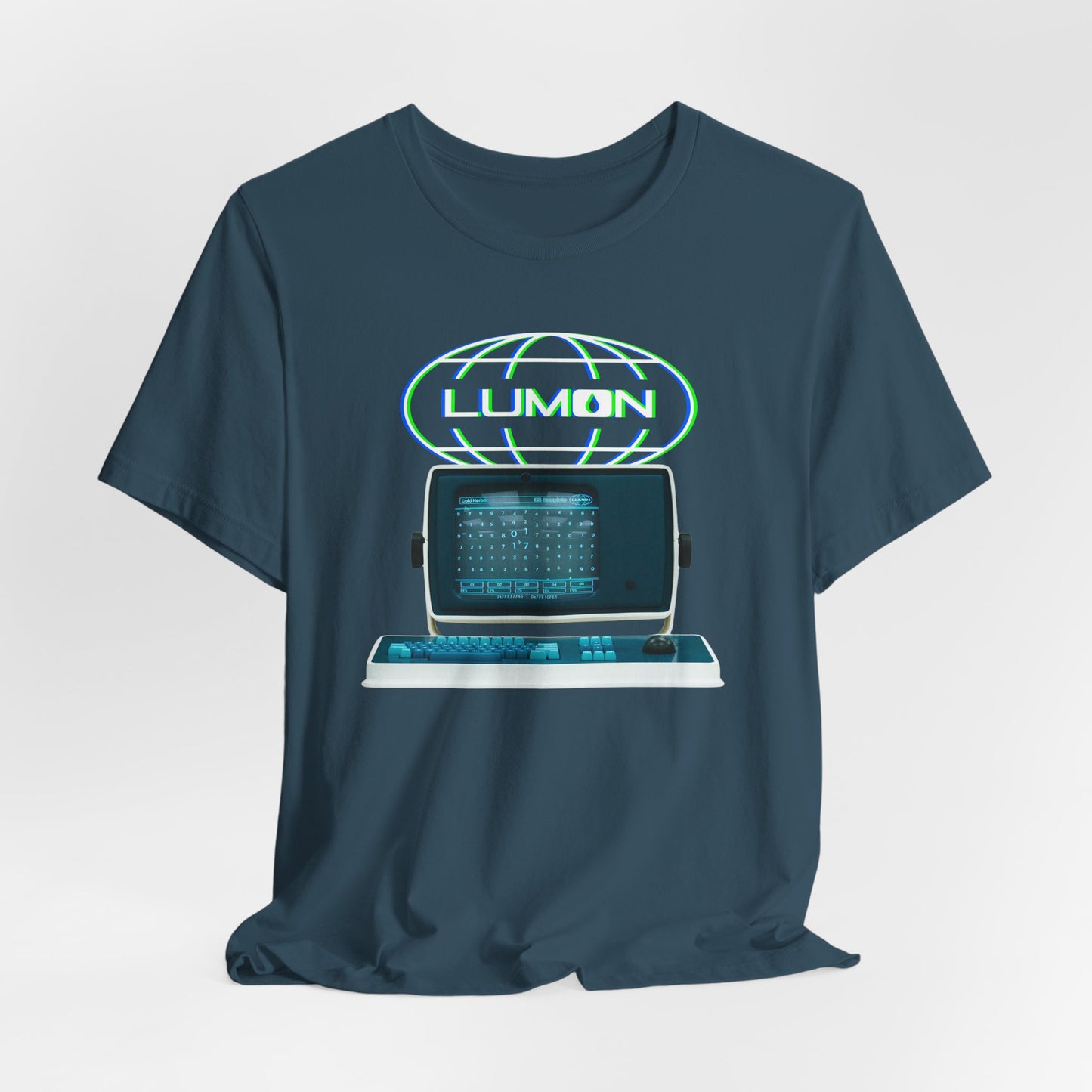 LUMON Glow Logo and Computer Graphic Tee by CHOLONERD