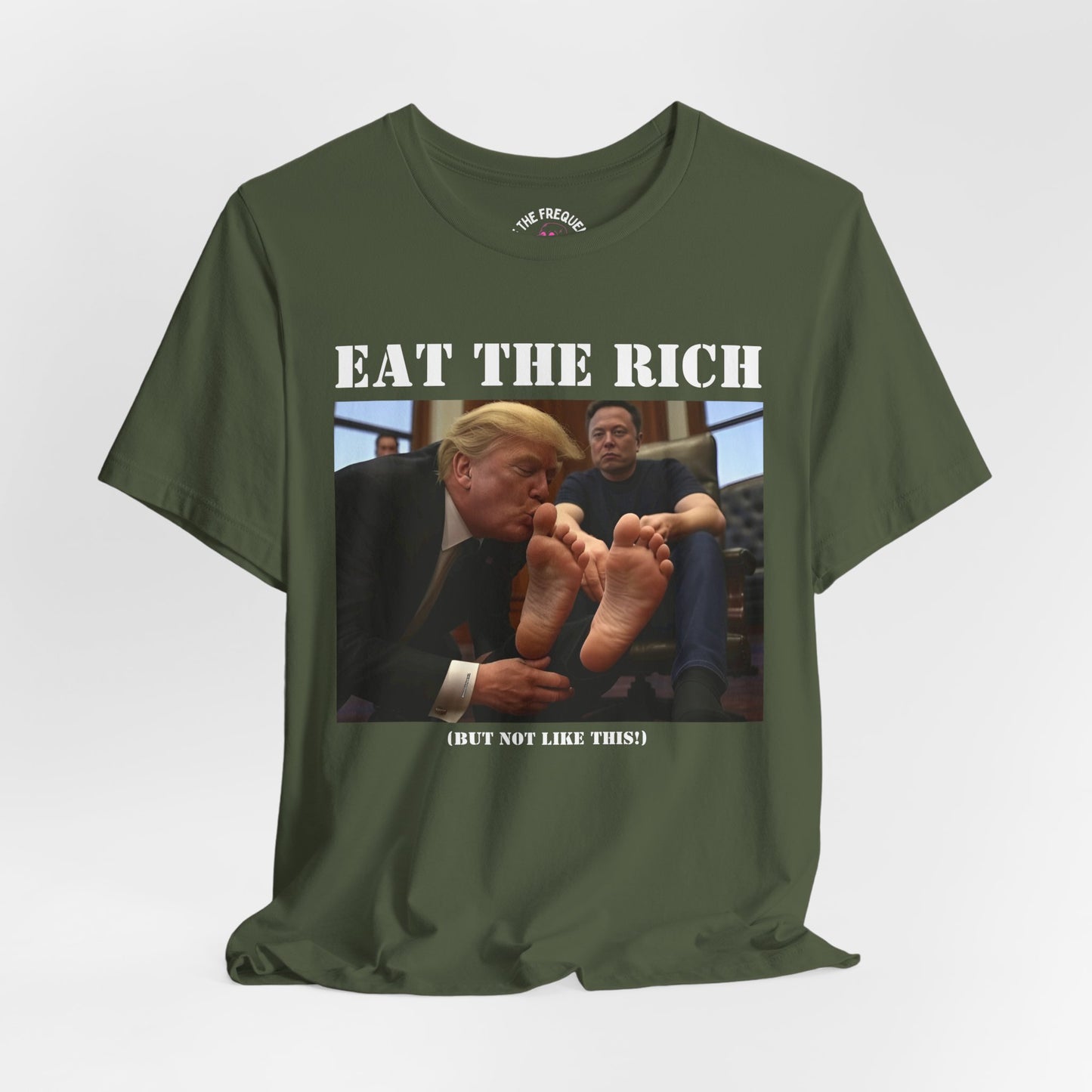 Eat the Rich Political Satire T-Shirt by Off The Frequency