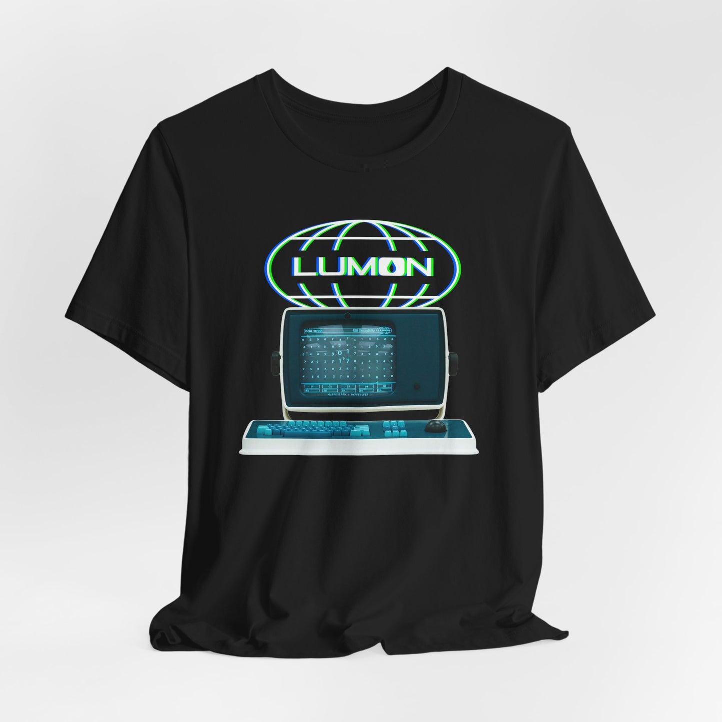 LUMON Glow Logo and Computer Graphic Tee by CHOLONERD
