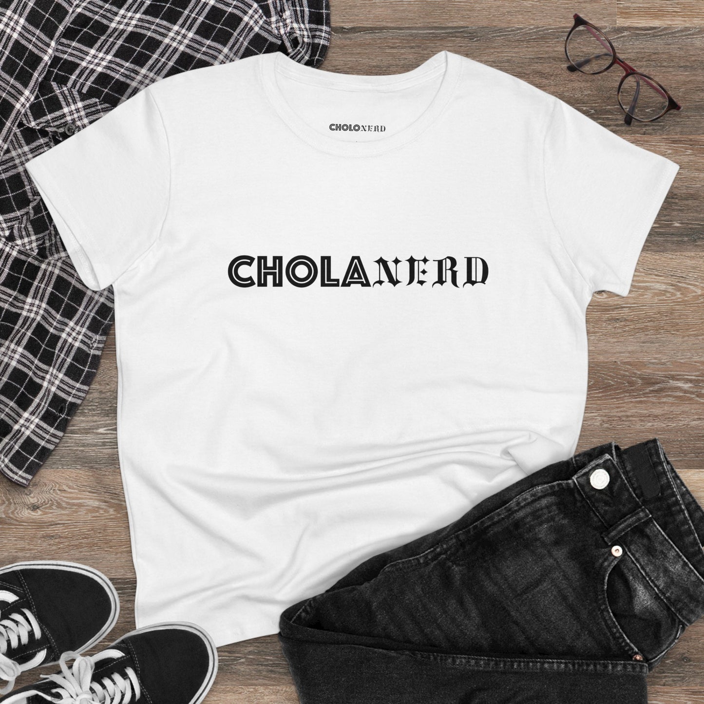 Flagship Chola Women's Midweight Cotton T-shirt by CholoNerd