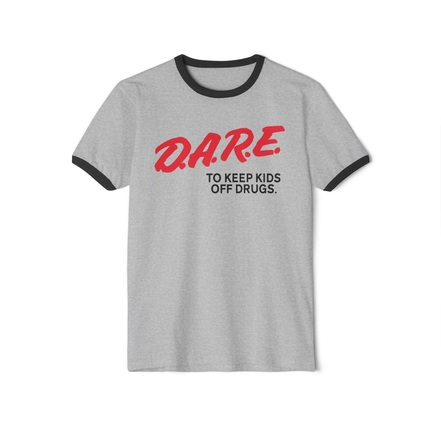 Retro D.A.R.E. Ringer Tee, Vintage 90s DARE Keep Kids Off Drugs Tee