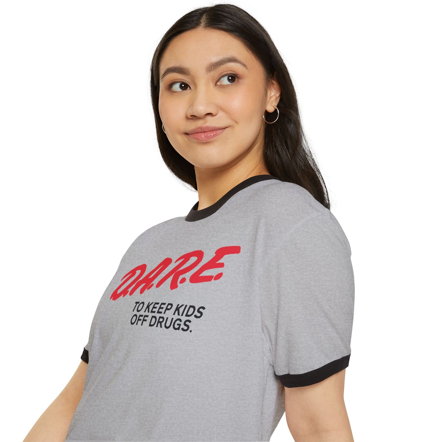 Retro D.A.R.E. Ringer Tee, Vintage 90s DARE Keep Kids Off Drugs Tee