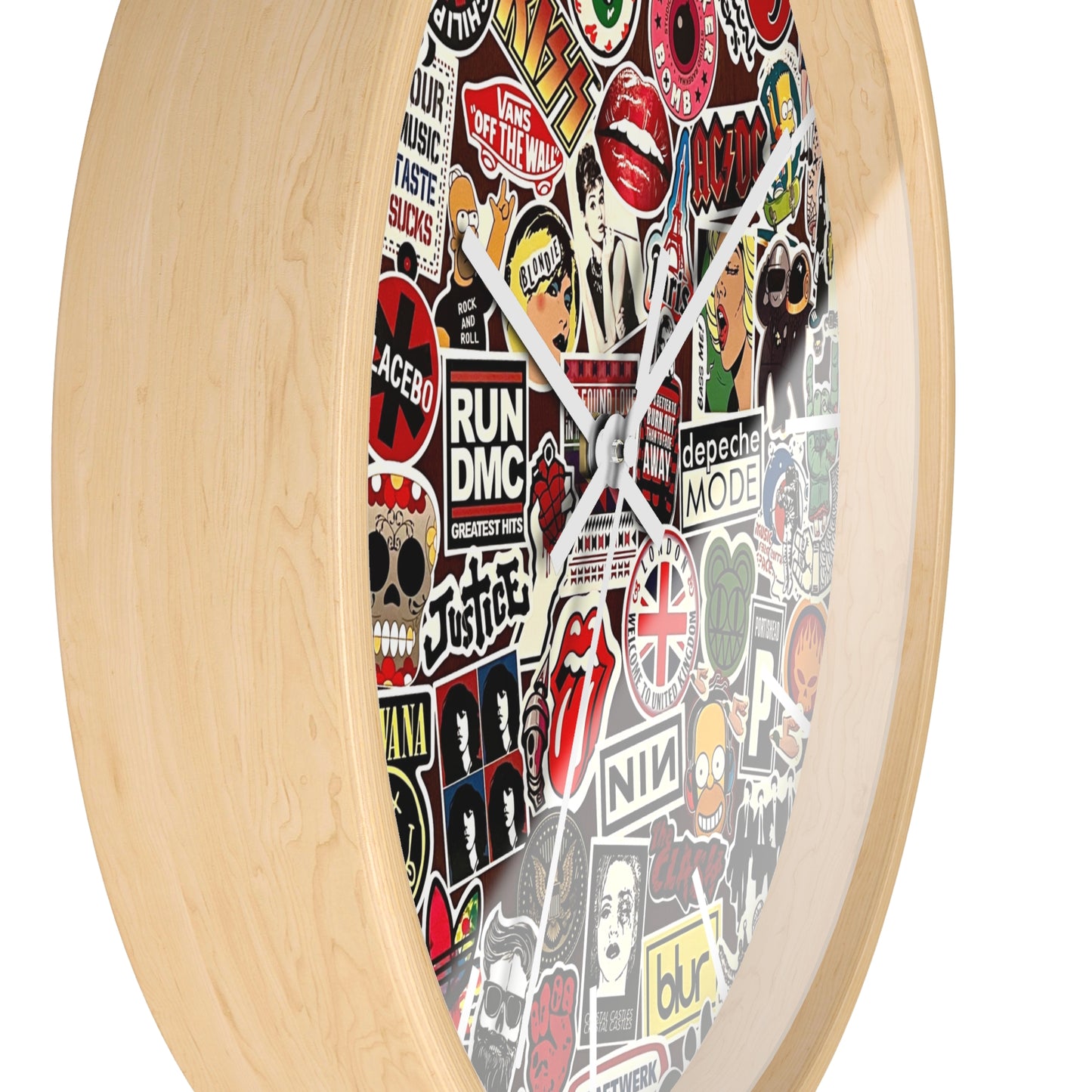 CholoNerd | Sticker Bomb Music Wall Clock | Graffiti Wall Art