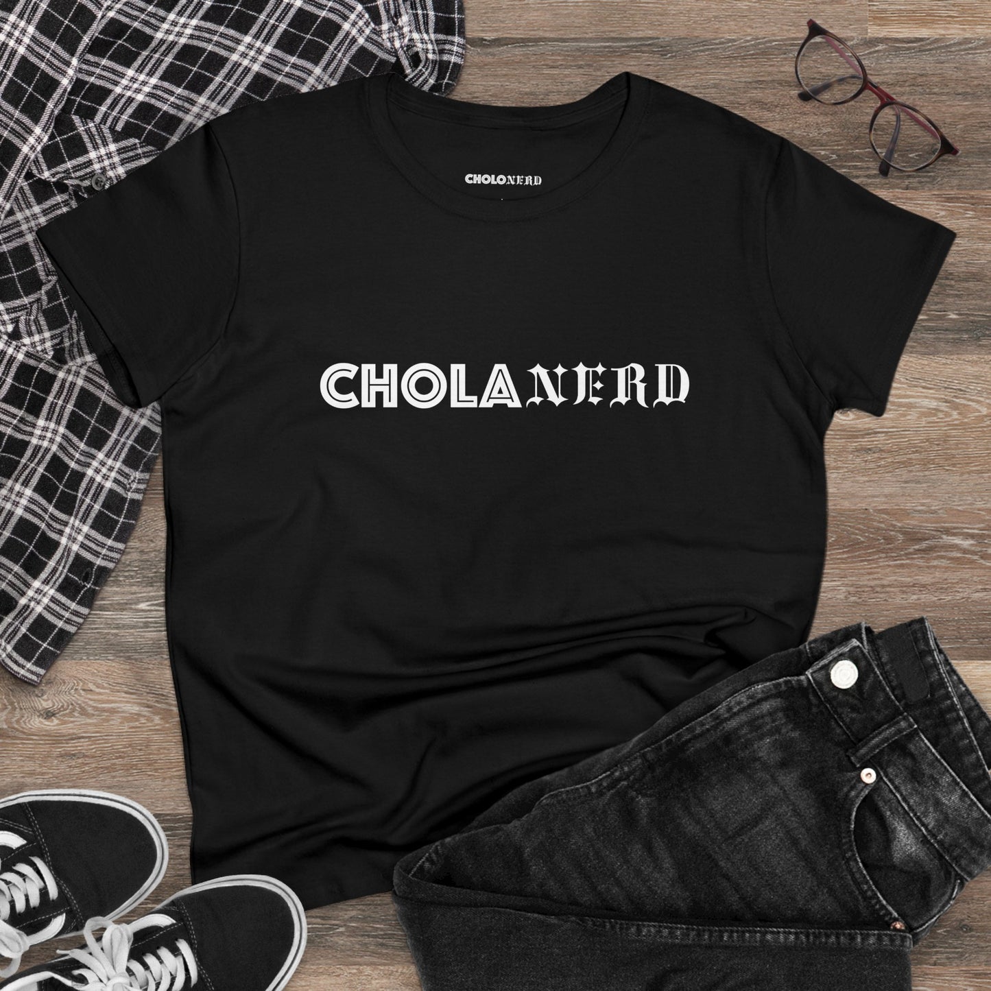 Flagship Chola Women's Midweight Cotton T-shirt by CholoNerd