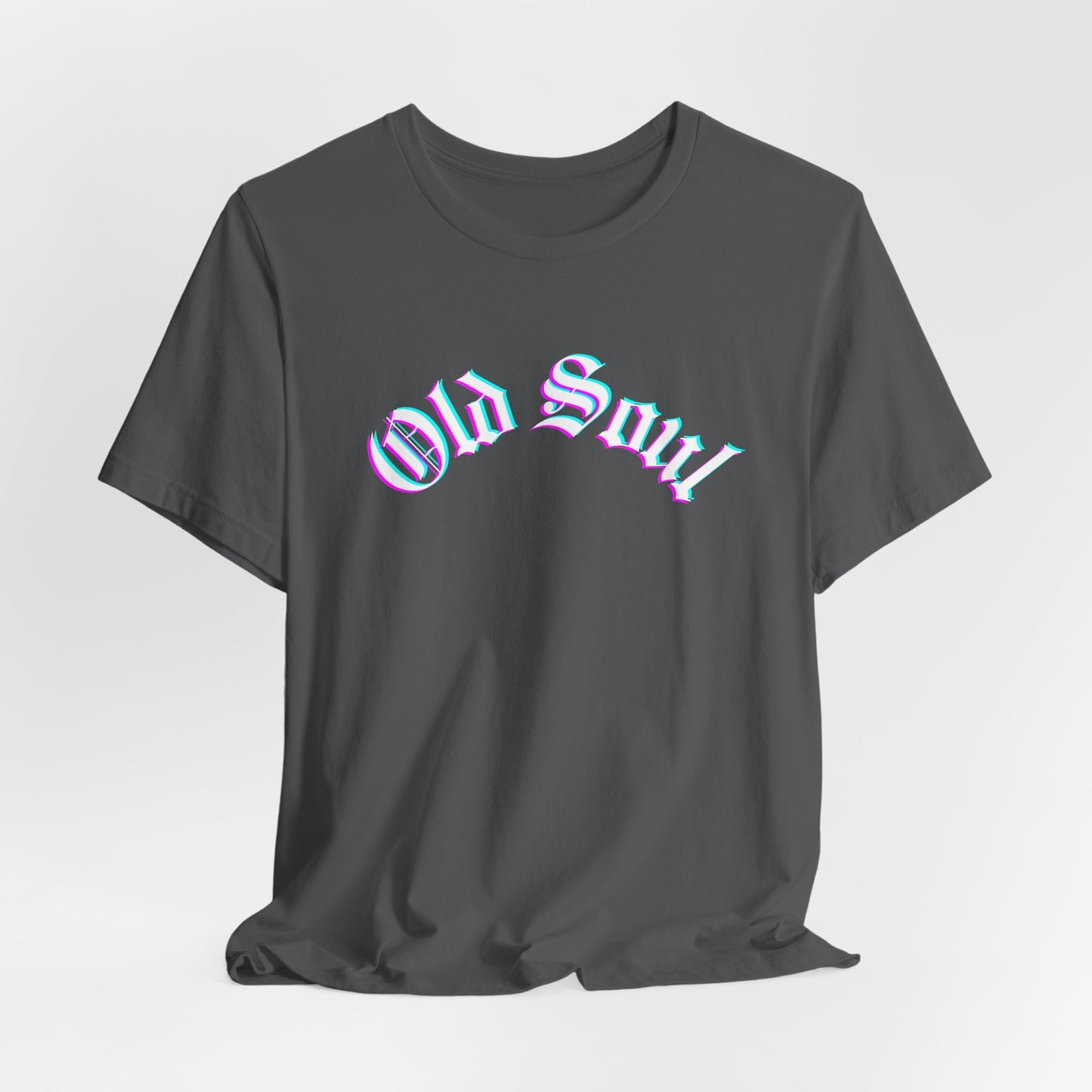 Old Soul Neon Glitch Unisex Soft Tee by CHOLONERD