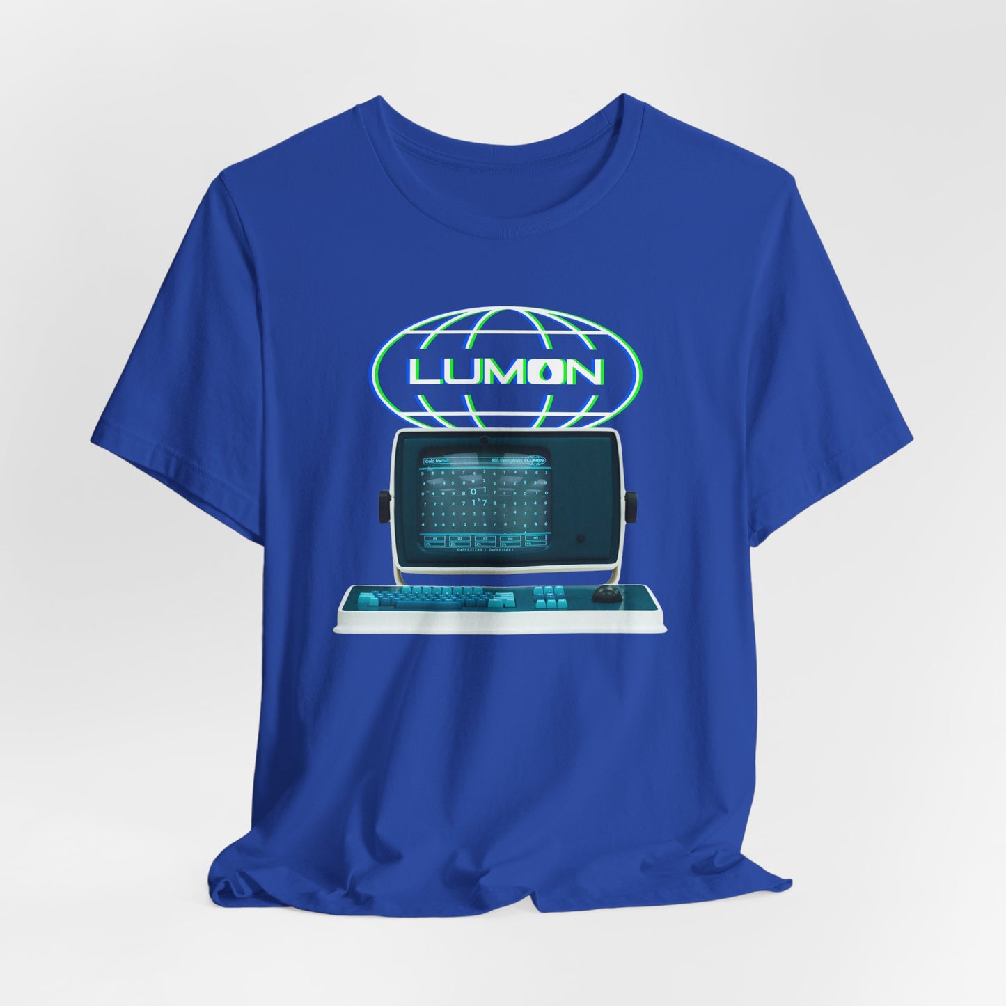 LUMON Glow Logo and Computer Graphic Tee by CHOLONERD