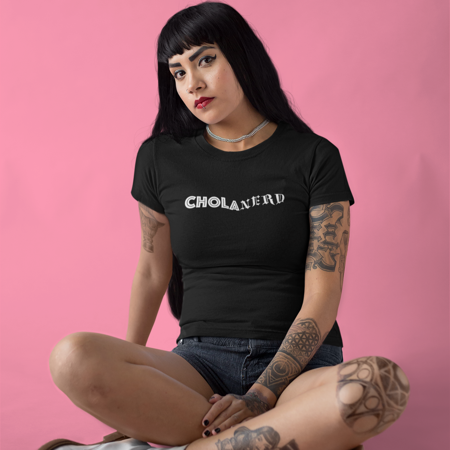 Flagship Chola Women's Midweight Cotton T-shirt by CholoNerd