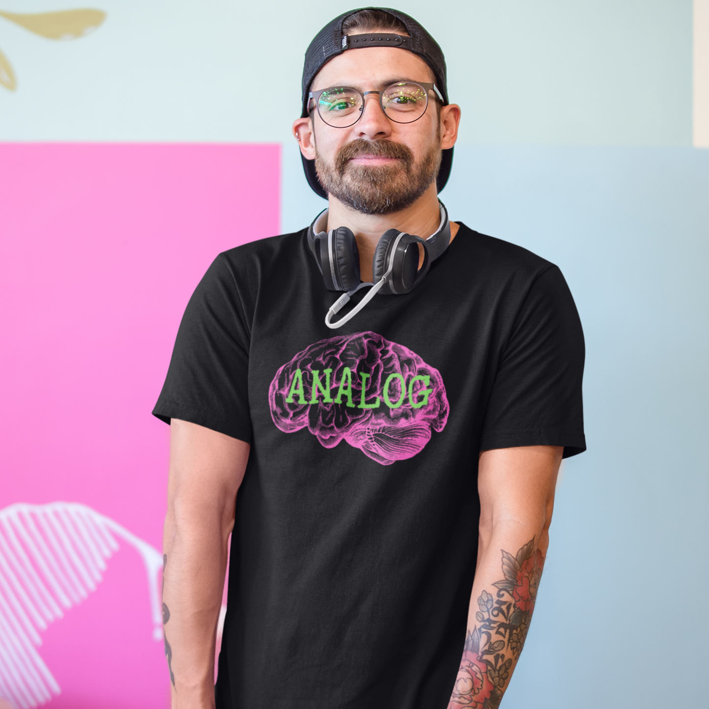 Analog Brain Graphic T-Shirt by OFF THE FREQUENCY x CHOLONERD