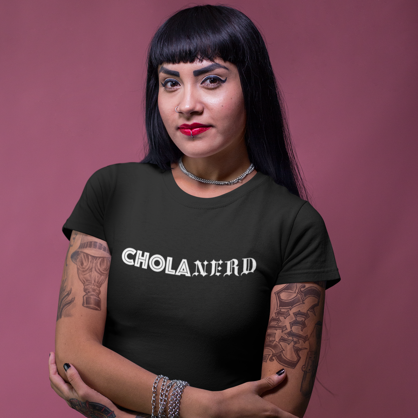 Flagship Chola Women's Midweight Cotton T-shirt by CholoNerd